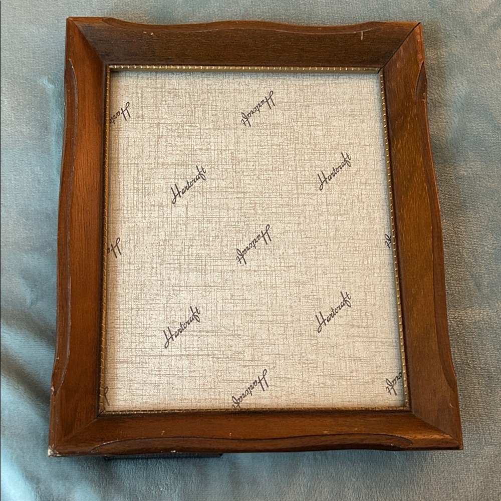 Handcrafted Brown Wood Picture Frame Vintage